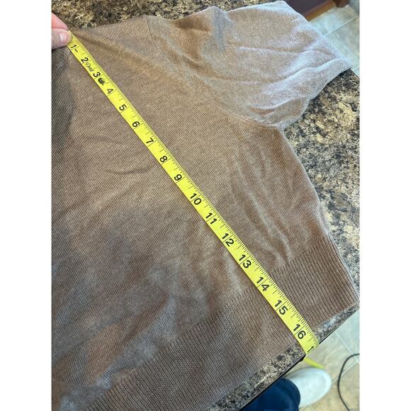 Olivaceous NEW Small WOOL Blend Tan Brown Turtleneck Sweater - Picture 8 of 8
